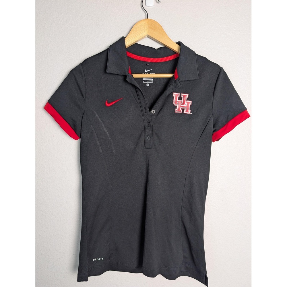 University Of‎ Houston Shirt Womens M Black Nike Dri-FIT UH Logo NCAA Football
